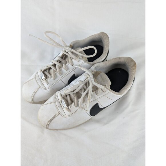 NIKE Cortez 72 904764 102 White Black Shoes Sneakers KIDS Size 7Y Women size 8.5 - Picture 2 of 7